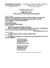 Đề kiểm tra học kỳ II môn Giáo dục công dân 9 - Năm học 2015-2016 - Trường THCS Chiềng Ơn (Có đáp án)